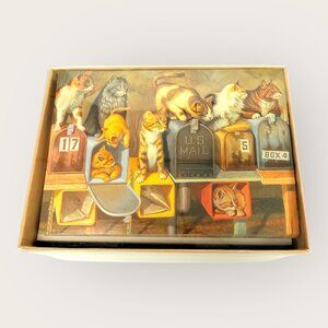 Vintage Cats On Mailboxes Note Cards With Envelopes Blank Inside 20 Pack